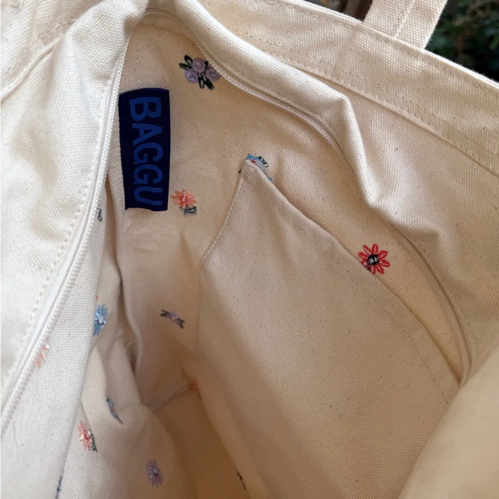 BAGGU: Horizontal Zip Duck Bag - Floral - Picture 5 of 7